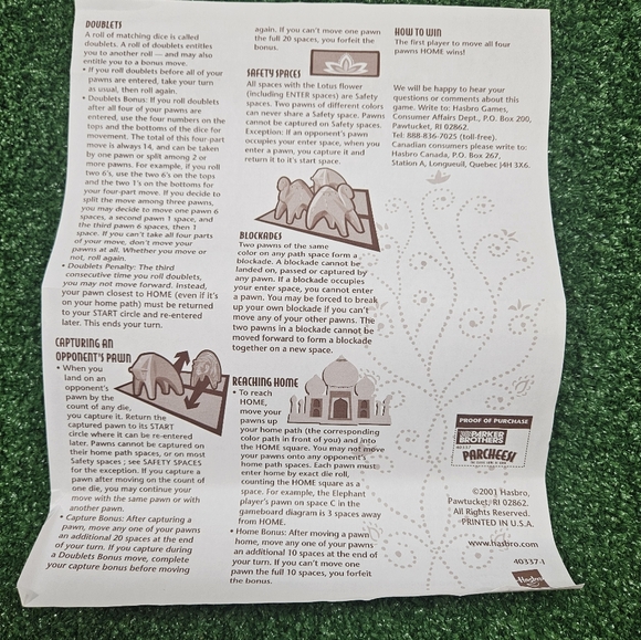 Vintage Parcheesi Classic Game India Board Game 2001-Out Of Print Animal Edition - Picture 6 of 7